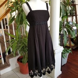 NWT eliza J Black Dress Midi Cutout Detail Size 6